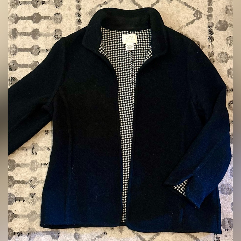 Vintage Field Manor Modern Classics Wool Blazer Houndstooth Detail & Soft Boning